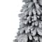 5ft. Pre-Lit Lightly Flocked Alpine Artificial Christmas Tree with Natural Wood Pole, Soft White LED Lights